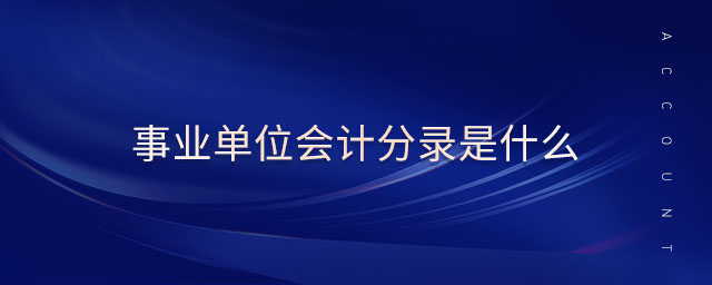 事業(yè)單位會(huì)計(jì)分錄是什么