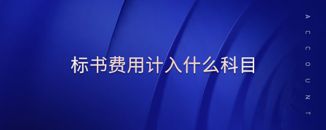 標書費用計入什么科目