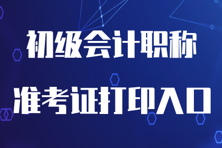 2020年初級會計師準(zhǔn)考證打印入口調(diào)整了嗎,？