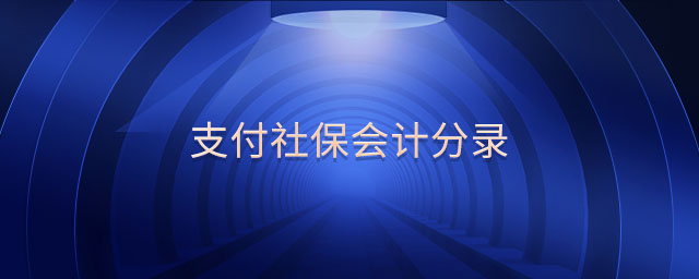 支付社保會(huì)計(jì)分錄