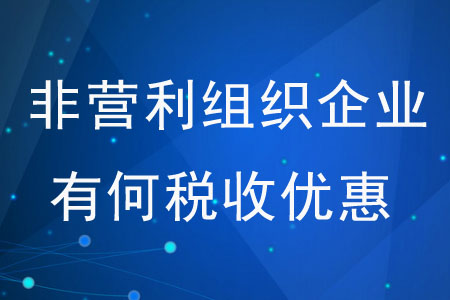 非營(yíng)利組織企業(yè)有何稅收優(yōu)惠？