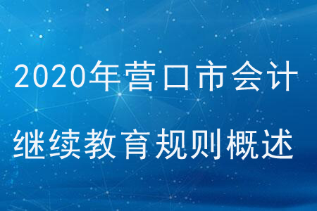 2020年遼寧省營(yíng)口市會(huì)計(jì)繼續(xù)教育規(guī)則概述