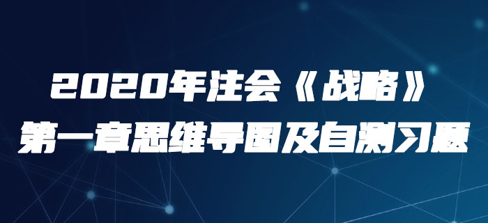 2020年注會《戰(zhàn)略》第一章思維導(dǎo)圖及自測習(xí)題