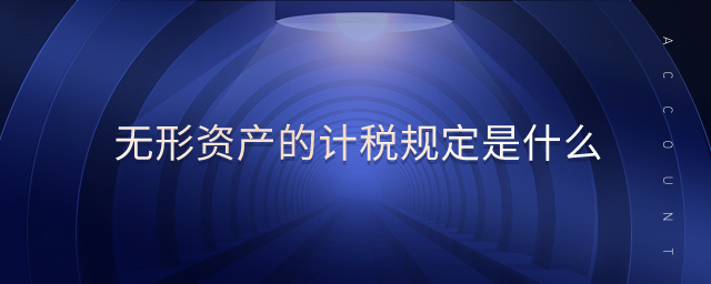 無形資產的計稅規(guī)定是什么