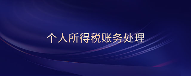 個人所得稅賬務(wù)處理