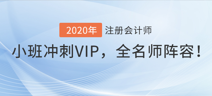 2020年注會(huì)小班沖刺VIP,，東奧全名師陣容帶你沖刺！