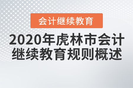 2020年黑龍江省虎林市會(huì)計(jì)繼續(xù)教育規(guī)則概述