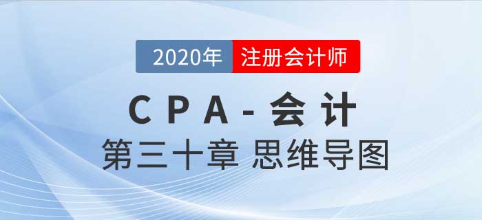 2020年注會《會計》第三十章思維導圖及自測習題