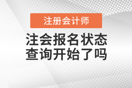 2020年注會(huì)報(bào)名狀態(tài)查詢開始了嗎？