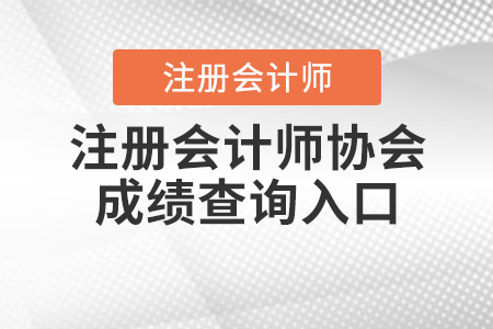 2020年中國注冊會計師協(xié)會成績查詢?nèi)肟谑裁磿r候開通？