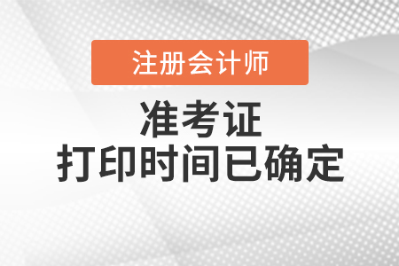 2020年注冊會計師準(zhǔn)考證打印時間已確定,！