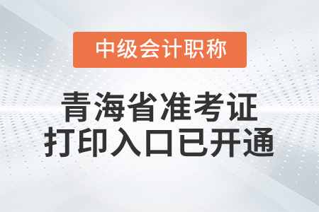 2020年青海省中級(jí)會(huì)計(jì)師準(zhǔn)考證打印入口已開通