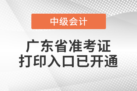 2022年廣東省中級(jí)會(huì)計(jì)師延考準(zhǔn)考證打印入口已開通