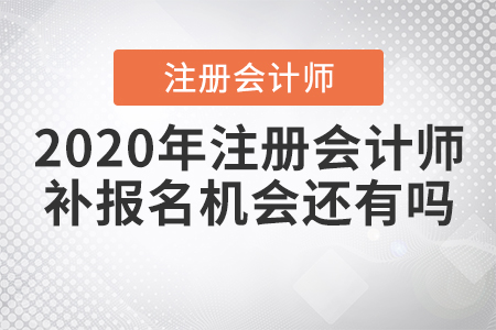 2020年注冊會計師補(bǔ)報名機(jī)會還有嗎？