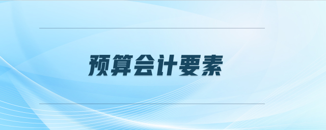 預(yù)算會計要素