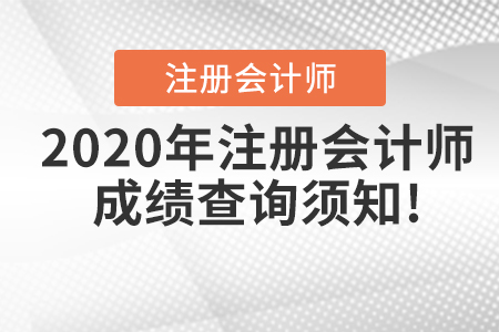 2020年注冊會計師成績查詢須知,！