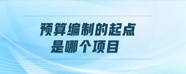 預算編制的起點是哪個項目
