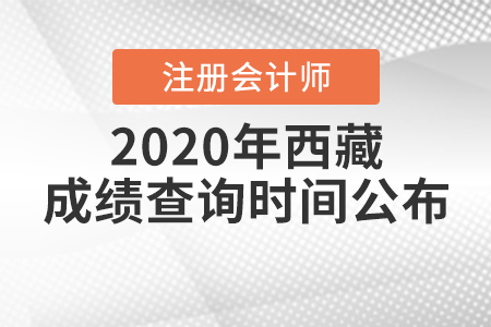 2020年西藏注冊會計師成績查詢時間公布！