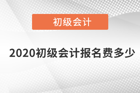 2020初級(jí)會(huì)計(jì)報(bào)名費(fèi)多少,？