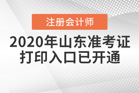 2020年山東注冊(cè)會(huì)計(jì)師準(zhǔn)考證打印入口已開通