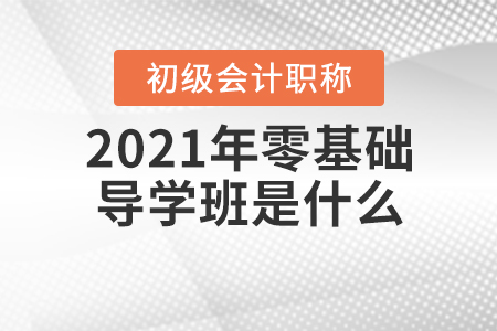 2021年初級(jí)會(huì)計(jì)職稱零基礎(chǔ)導(dǎo)學(xué)班是什么,？