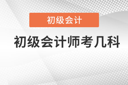 2021年初級會計師考幾科