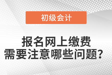 初級(jí)會(huì)計(jì)報(bào)名網(wǎng)上繳費(fèi)需要注意哪些問(wèn)題？