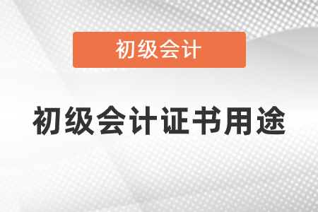 初級會計證有什么用途