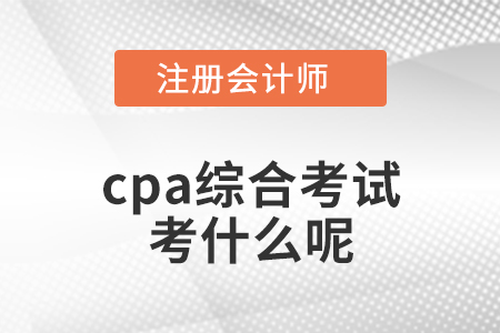 cpa綜合考試考什么呢