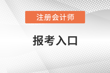 2021年注冊會計師報考入口