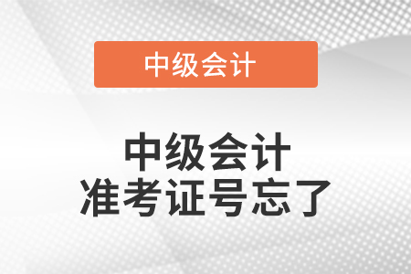 中級(jí)會(huì)計(jì)準(zhǔn)考證號(hào)忘了怎么辦,？對(duì)成績(jī)查詢有影響嗎,？