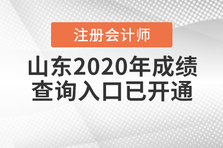 山東2020年注冊會計師成績查詢?nèi)肟谝验_通