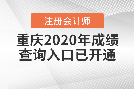 重慶2020年注冊(cè)會(huì)計(jì)師成績查詢?nèi)肟谝验_通