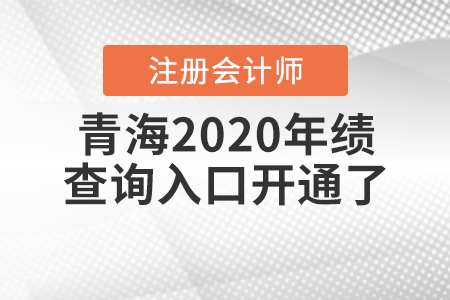 青海2020年注冊會計師成績查詢?nèi)肟陂_通了,！