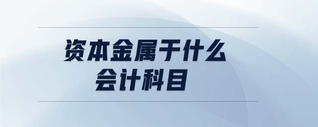 資本金屬于什么會計科目