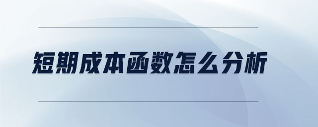 短期成本函數(shù)怎么分析