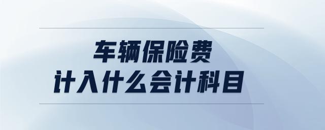 車輛保險費計入什么會計科目