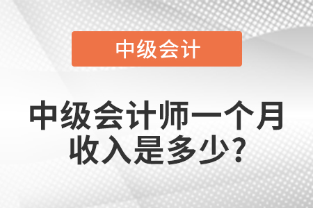 中級會計(jì)師一個月收入是多少?