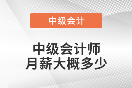 中級(jí)會(huì)計(jì)師月薪大概多少