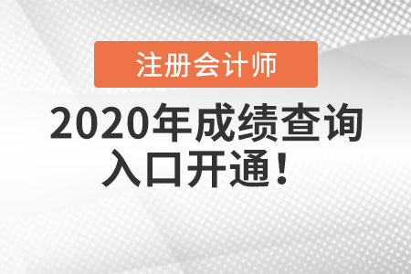 2020年注冊會計(jì)師成績查詢?nèi)肟陂_通,！