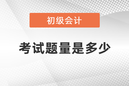 2021年初級會計考試題型和題量