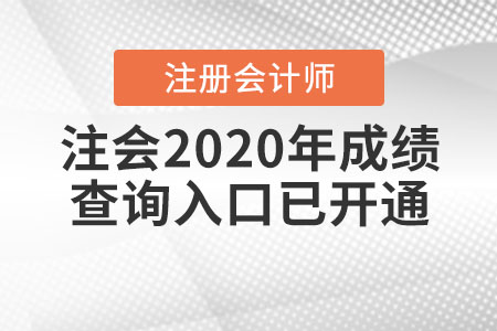 注會(huì)2020年成績查詢?nèi)肟谝验_通