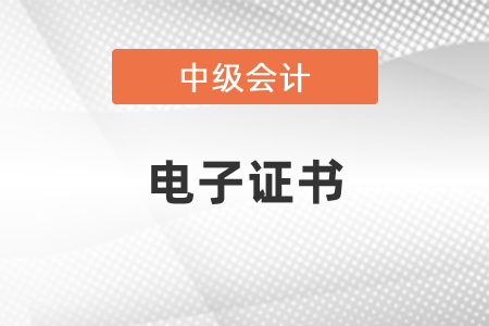 中級(jí)會(huì)計(jì)師電子證書(shū)什么時(shí)候發(fā)放,？