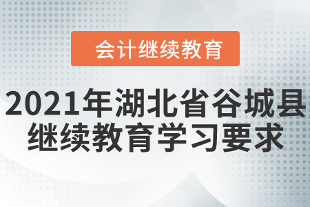 2021年湖北省谷城縣會(huì)計(jì)繼續(xù)教育學(xué)習(xí)要求