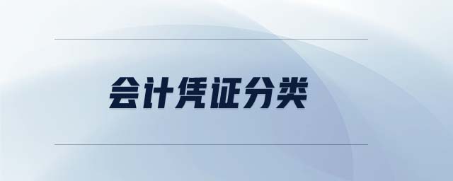 會(huì)計(jì)憑證分類(lèi)