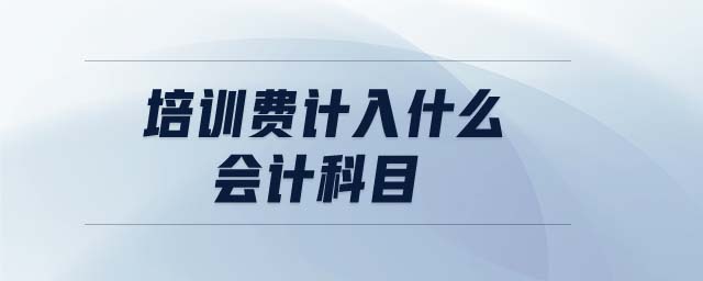 培訓(xùn)費(fèi)計(jì)入什么會計(jì)科目