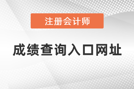 注冊會計(jì)師成績查詢?nèi)肟诰W(wǎng)址