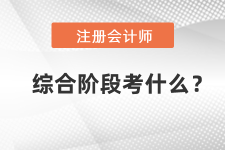 2021年注冊(cè)會(huì)計(jì)師綜合階段考試科目考什么,？