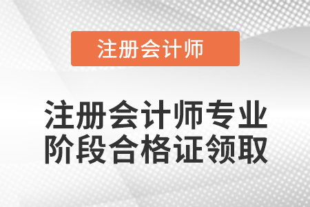 注冊會計師專業(yè)階段合格證領(lǐng)取