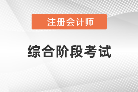 2021年注冊會計師綜合階段考試科目